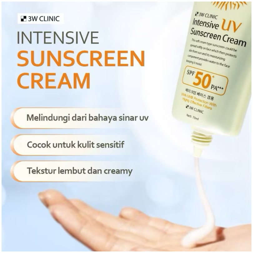 3W Clinic Intensive UV Sunblock Cream SPF 50+PA+++ (70ml)