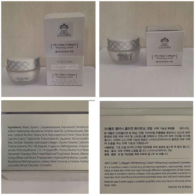 3W Clinic Collagen Whitening Cream 60ml
