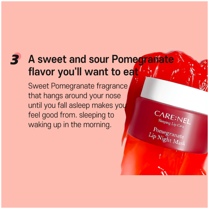 CARE:NEL Lip Night Mask 5g Pomegranate